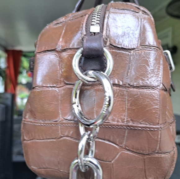 Coach Crocodile Embossed Chelsea Satchel /Crossbody Great Condition - Picture 5 of 14